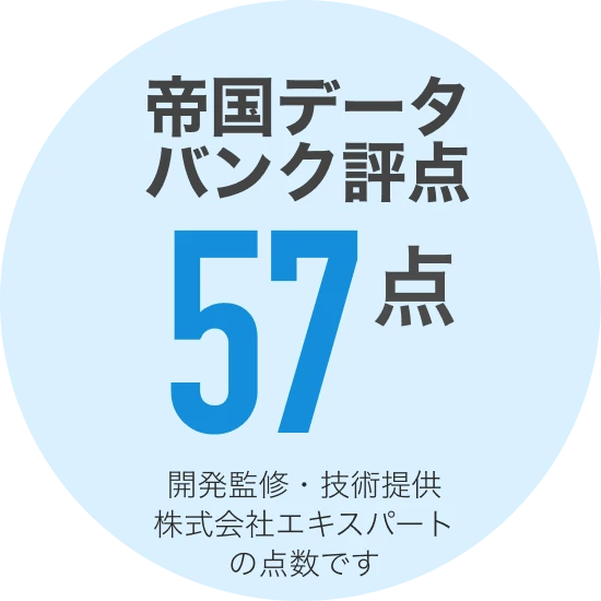 帝国データバンク評点57点